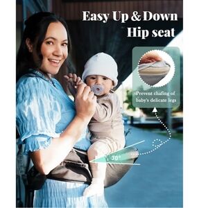 Black Baby Hip Seat Carrier